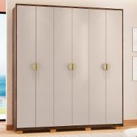 Guarda Roupa Casal 203cm Com 6 Portas Leo Imbuia/fendi V02 - Mpozenato - 2