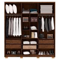 Guarda Roupa Casal 203cm Com 6 Portas Leo Imbuia/fendi V02 - Mpozenato - 5