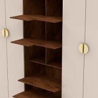 Guarda Roupa Casal 203cm Com 6 Portas Leo Imbuia/fendi V02 - Mpozenato - 7