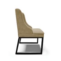 Cadeira Sala De Jantar Industrial Preto Kit 4 Liz Suede Marrom R D03 - D'rossi - 5