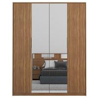 Guarda Roupa Casal 4 Portas 2 Com Espelhos Attore D02 Amendola Touch - Mpozenato - 5