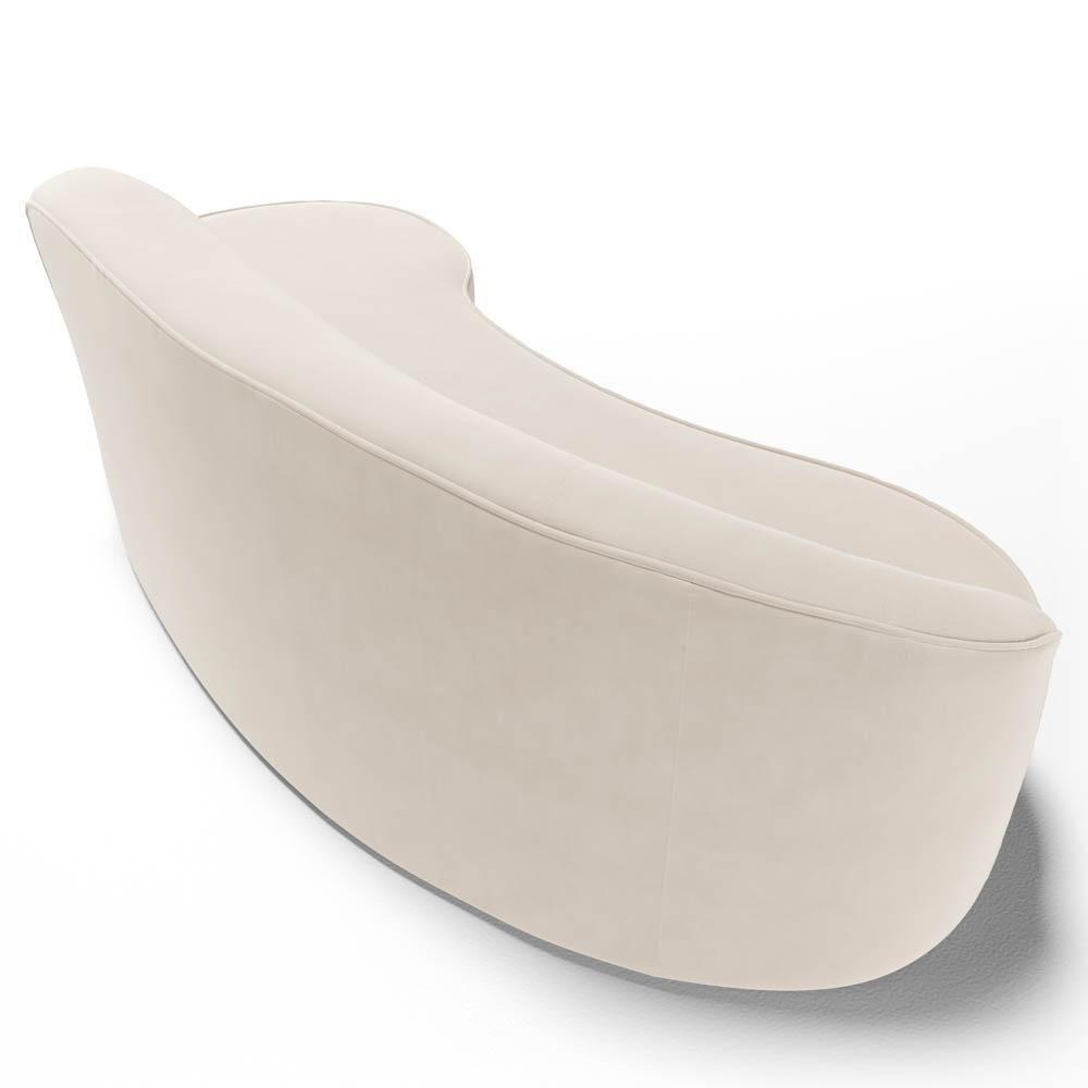 Sofá Living 3 Lugares 260cm Braço Esquerdo Mozart D06 Veludo Bege - Mpozenato - 6