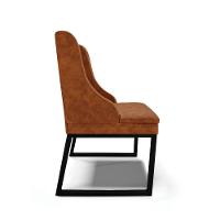 Cadeira Sala De Jantar Industrial Preto Kit 4 Liz Sint Pu Nozes D03 - D'rossi - 5