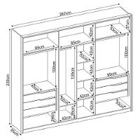 Guarda Roupa Casal Com Pés 6 Portas 2 Com Espelhos 6 Gavetas Atrice D02 Amendola Touch - Mpozenato - 4