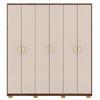 Guarda Roupa Casal 203cm Com Espelho Leo Imbuia/fendi V02 - Mpozenato - 8