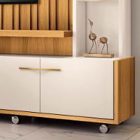 Estante Painel Para Tv 60 Pol. Natan H01 Off White-cinamomo - Mpozenato - 2