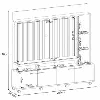 Estante Painel Para Tv 60 Pol. Natan H01 Off White-cinamomo - Mpozenato