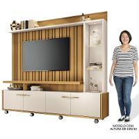 Estante Painel Para Tv 60 Pol. Natan H01 Off White-cinamomo - Mpozenato - 7