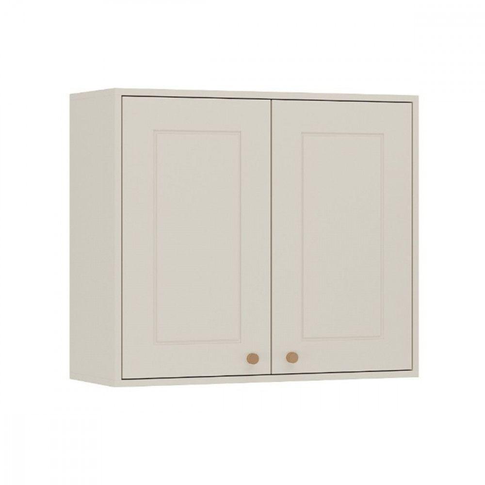 Armário Aéreo Tunisia 2 Portas Off White E Canelato Atualle Off White Com Canelato - 1