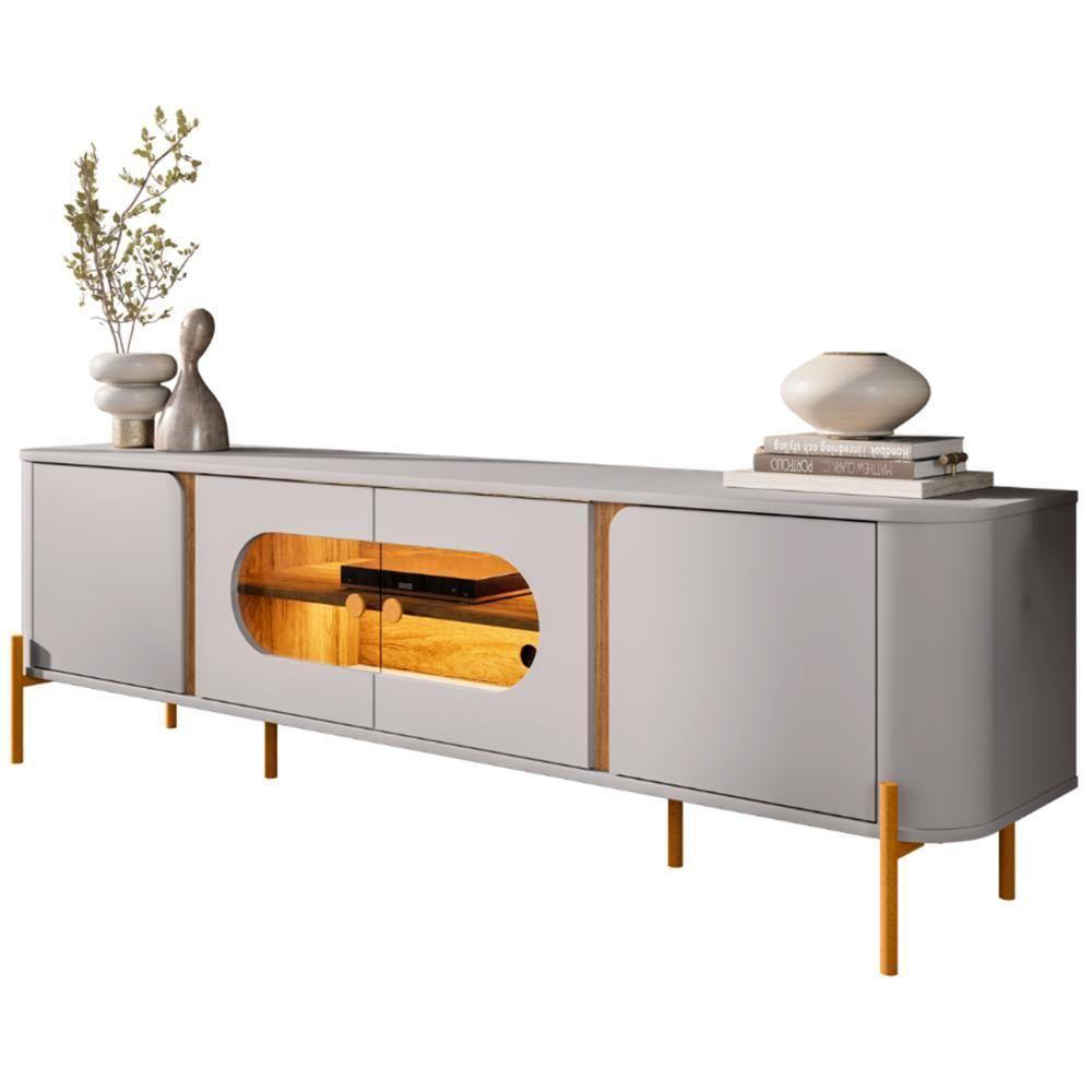 Rack Bancada Para Tv 75 Pol 180cm Ricky Off/cinamomo B02 - Mpozenato - 1