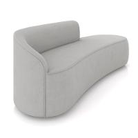 Sofá 4 Lugares Orgânico 220cm Morgan E 2 Poltronas Lua Suede Cinza D03 - D'rossi - 7