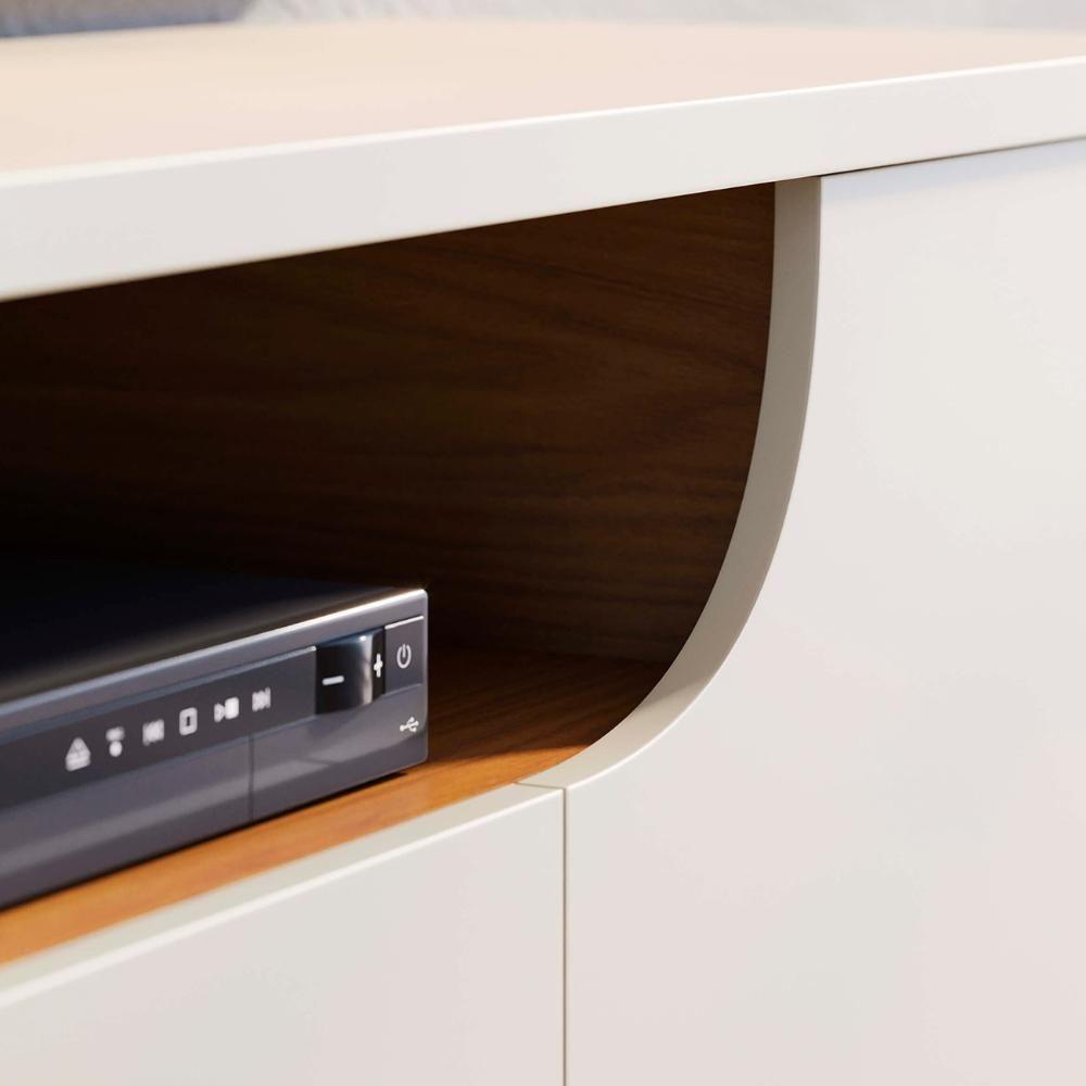 Rack Bancada Para Tv 75 Pol 200cm Brescia Off White/freijó C05 - Mpozenato - 8