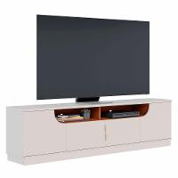 Rack Bancada Para Tv 75 Pol 200cm Brescia Off White/freijó C05 - Mpozenato - 1