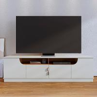 Rack Bancada Para Tv 75 Pol 200cm Brescia Off White/freijó C05 - Mpozenato - 6