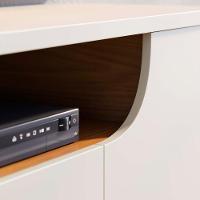 Rack Bancada Para Tv 75 Pol 200cm Brescia Off White/freijó C05 - Mpozenato - 8