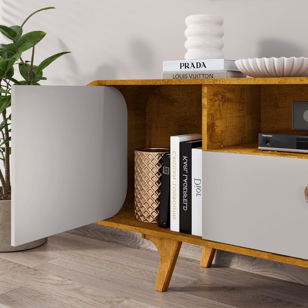 Rack Bancada Para Tv 55 Pol 156cm Demi Naturalle/off B02 - Mpozenato - 6