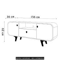 Rack Bancada Para Tv 55 Pol 156cm Demi Naturalle/off B02 - Mpozenato