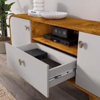 Rack Bancada Para Tv 55 Pol 156cm Demi Naturalle/off B02 - Mpozenato - 5