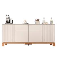 Buffet Aparador E Cristaleira Com Led Lucca Off White-freijó C01 - Mpozenato - 6