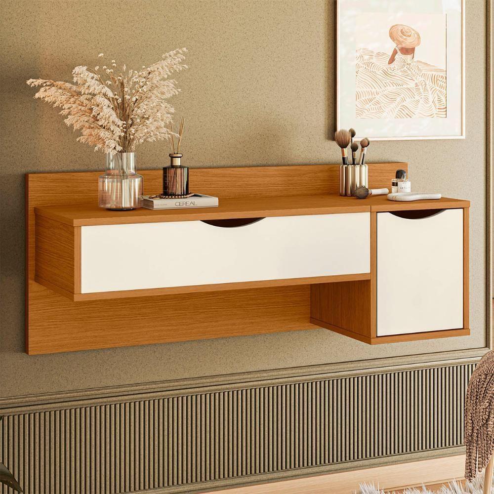 Penteadeira Camarim Com Led 2 Portas Loli A02 Off/cinamomo - Mpozenato - 8