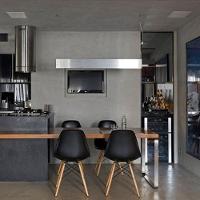 Cadeira Para Sala De Jantar Kit4 Eiffel Eames Preto Base Madeira R02 - D'rossi - 2