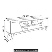 Rack Bancada Para Tv 65 Pol 160cm Titan Off/cinamomo B02 - Mpozenato