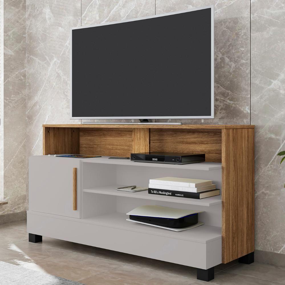 Rack Bancada Para Tv 48 Pol 108cm Angra Off/cinamomo B02 - Mpozenato - 2