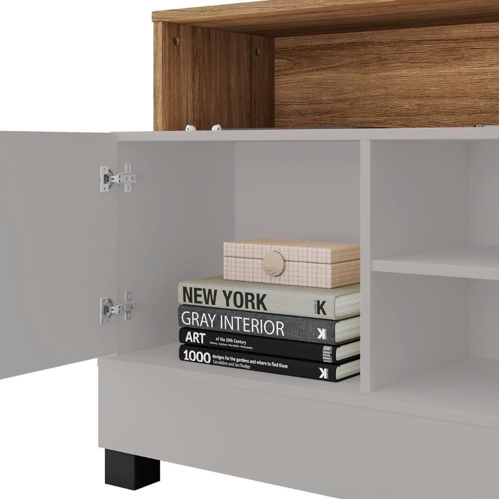 Rack Bancada Para Tv 48 Pol 108cm Angra Off/cinamomo B02 - Mpozenato - 5