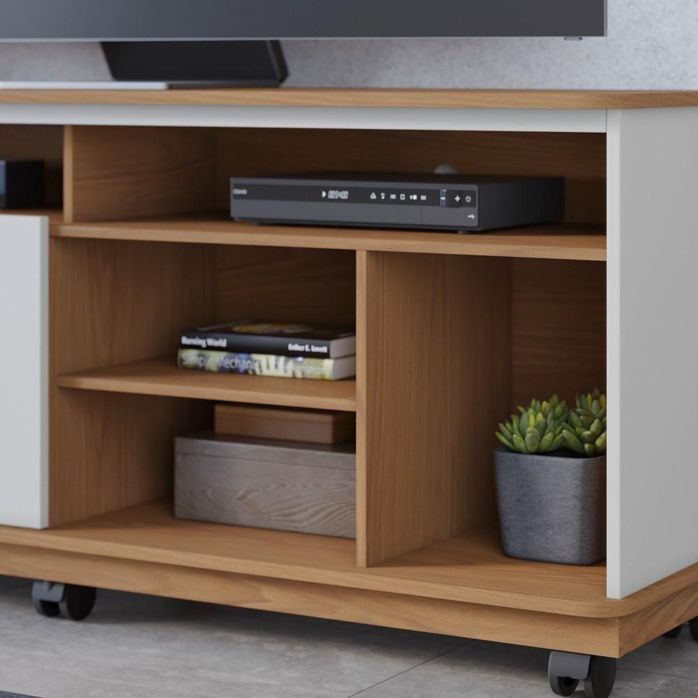 Rack Para Sala Bancada De Tv 65 Pol 150cm Madrid C05 Freijó/off White Matte - Mpozenato - 7