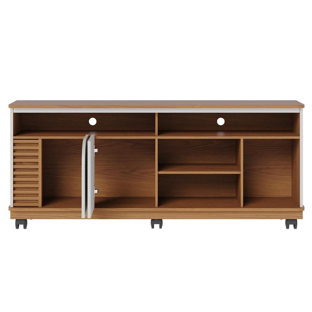Rack Para Sala Bancada De Tv 65 Pol 150cm Madrid C05 Freijó/off White Matte - Mpozenato - 8