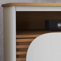 Rack Para Sala Bancada De Tv 65 Pol 150cm Madrid C05 Freijó/off White Matte - Mpozenato - 6