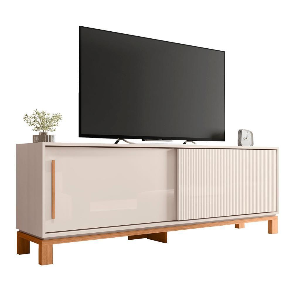 Rack Bancada Para Tv 65 Pol 180cm Lucca Off White/freijó C01 - Mpozenato - 1