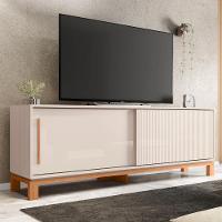 Rack Bancada Para Tv 65 Pol 180cm Lucca Off White/freijó C01 - Mpozenato - 2