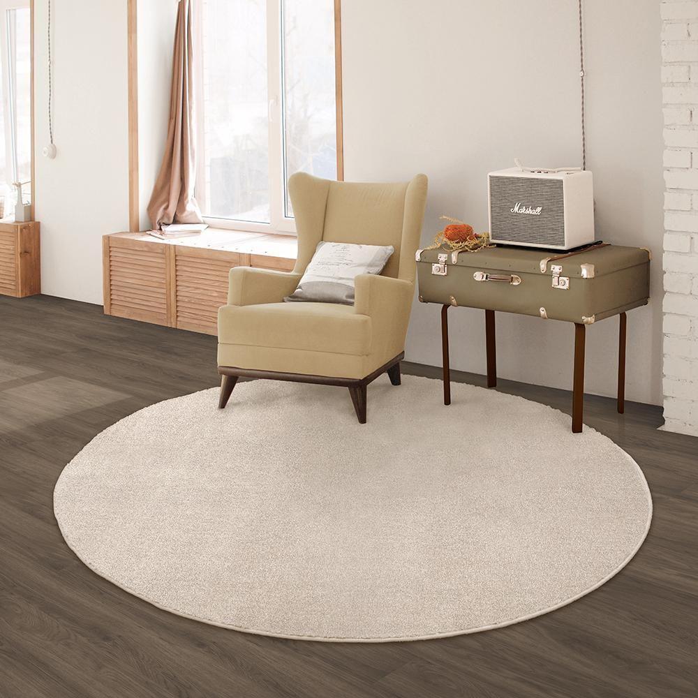 Tapete Ecletik Bege 190xredondo Tapetes São Carlos - 1