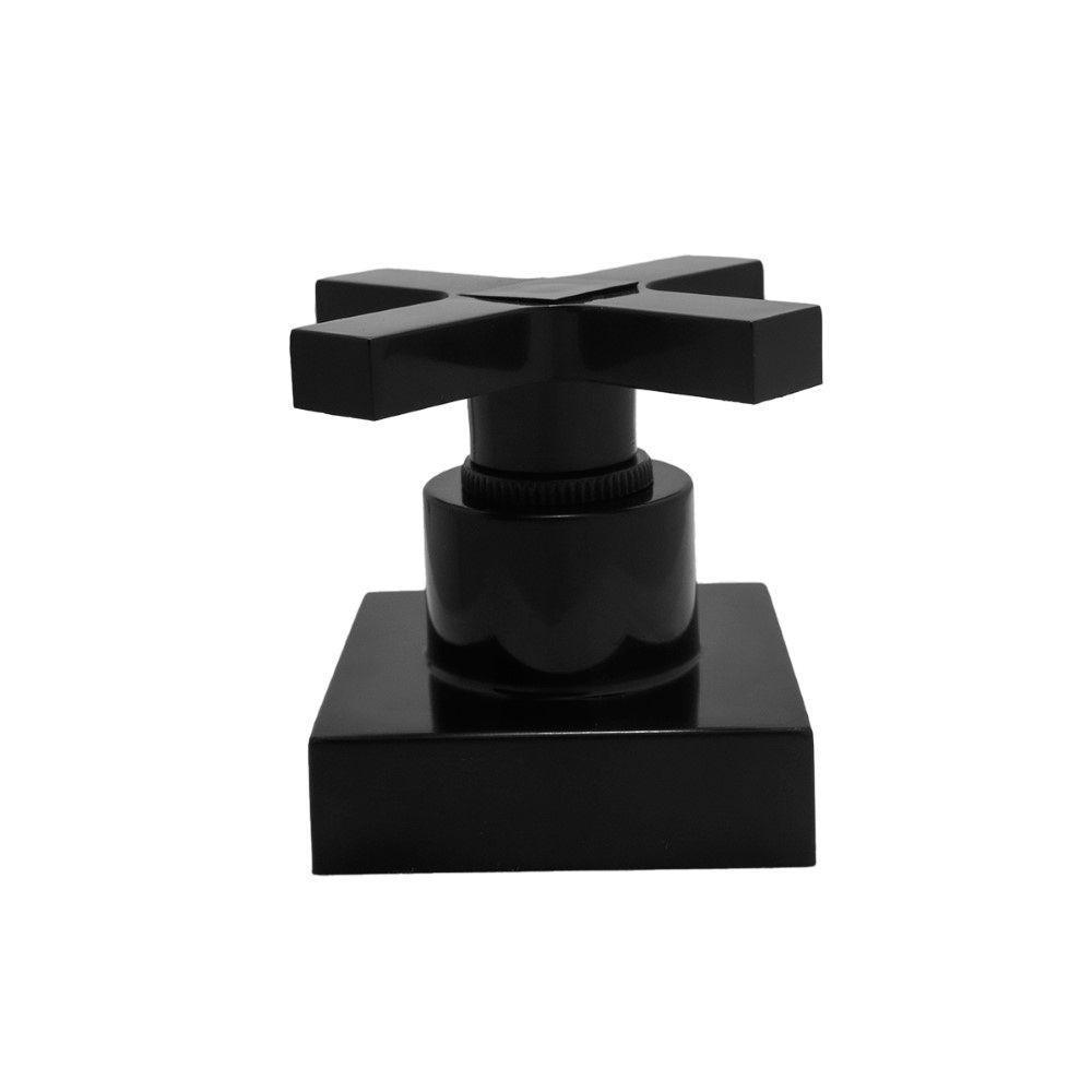 Acabamento Registro Preto Black Padrão Deca Pressão E Gaveta 16 Estrias Abs - 5