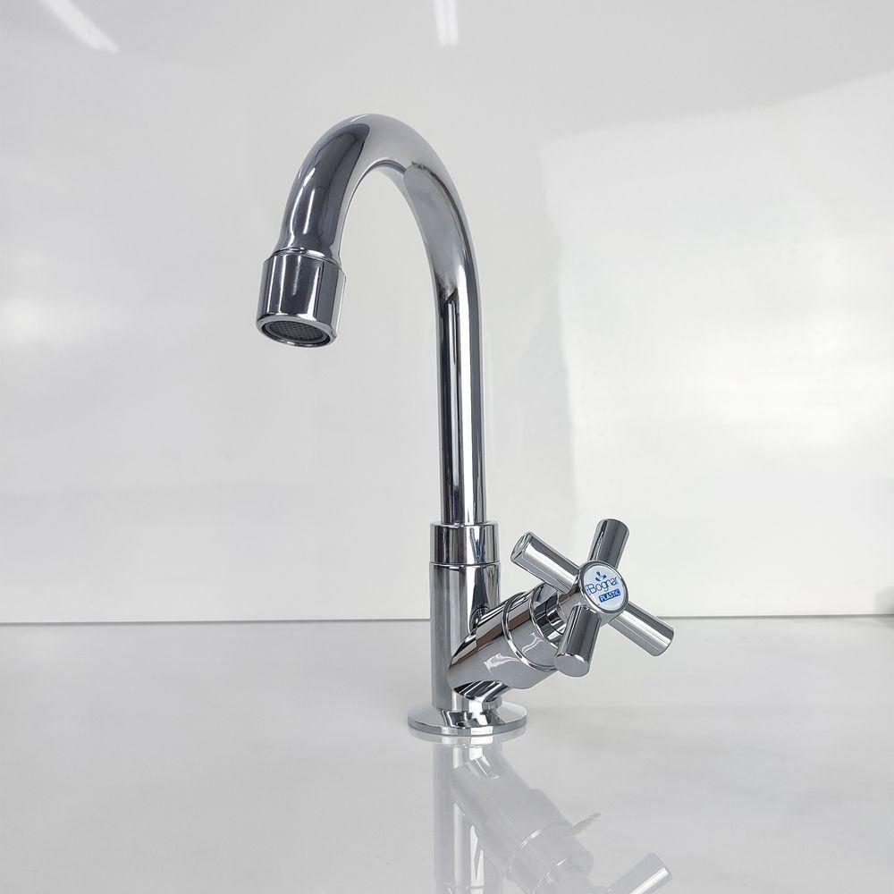 Torneira Lavatório Banheiro Pia Bica Móvel Baixa Cromado Mesa 1/4 De Volta - 2