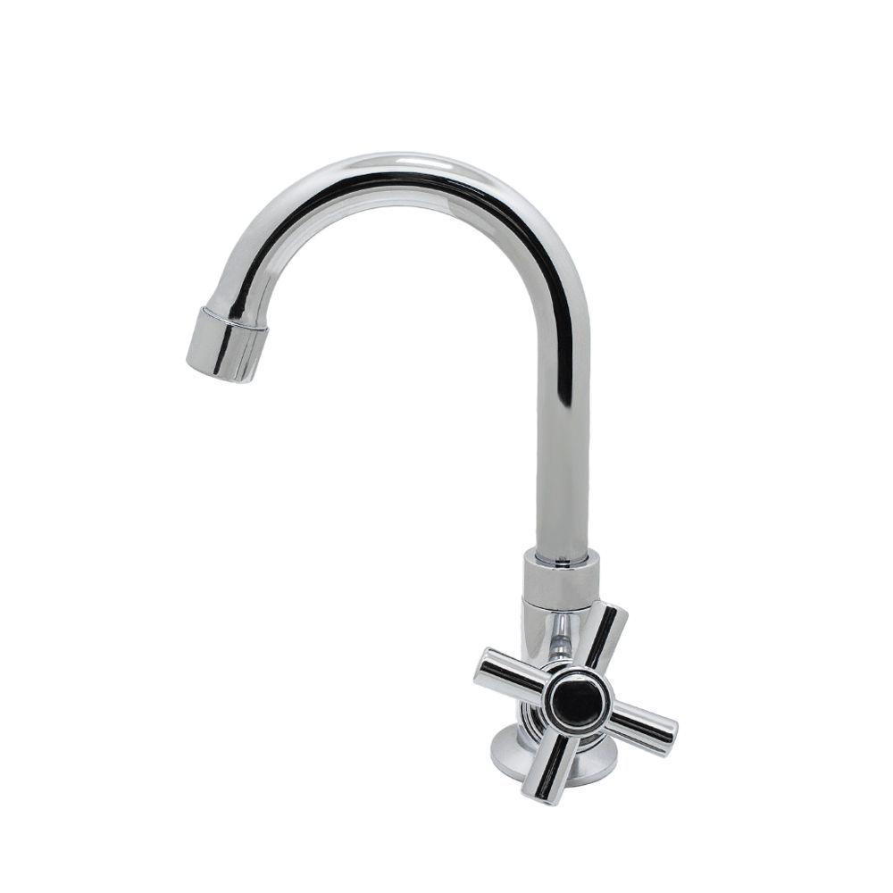 Torneira Lavatório Banheiro Pia Bica Móvel Baixa Cromado Mesa 1/4 De Volta - 4