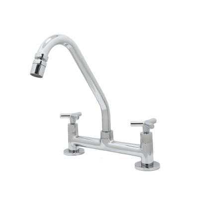 Torneira Cozinha Misturador Bancada Cromado Metal Luxo 1/4v