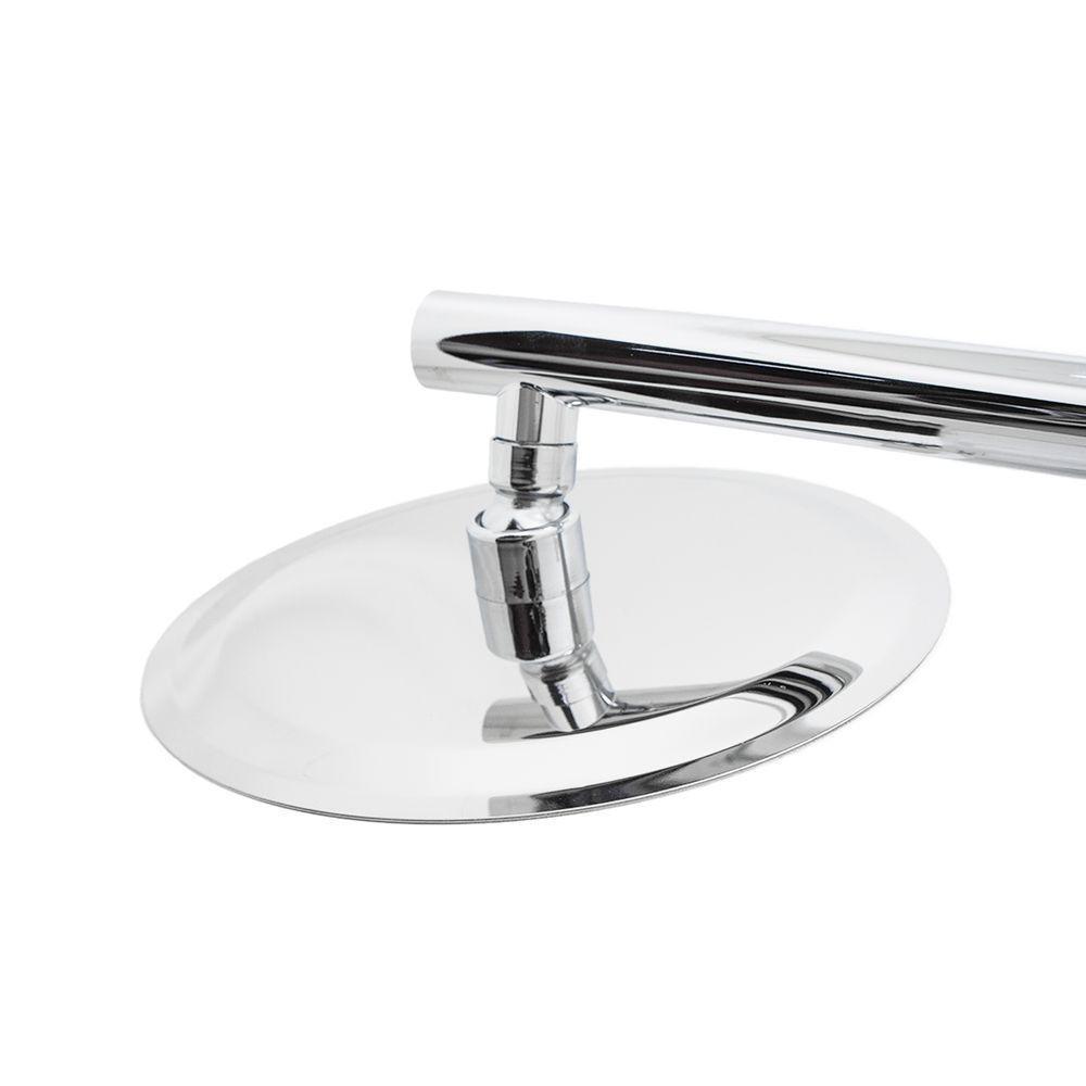 Ducha Chuveiro Redondo Solar Ou A Gás Inox Cromado Com Braço 20x20cm - 2