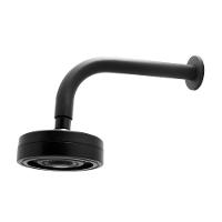 Chuveiro Ducha Autolimpante Redondo Preto Black Articulável Solar Ou A Gás - 1