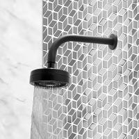 Chuveiro Ducha Autolimpante Redondo Preto Black Articulável Solar Ou A Gás - 2