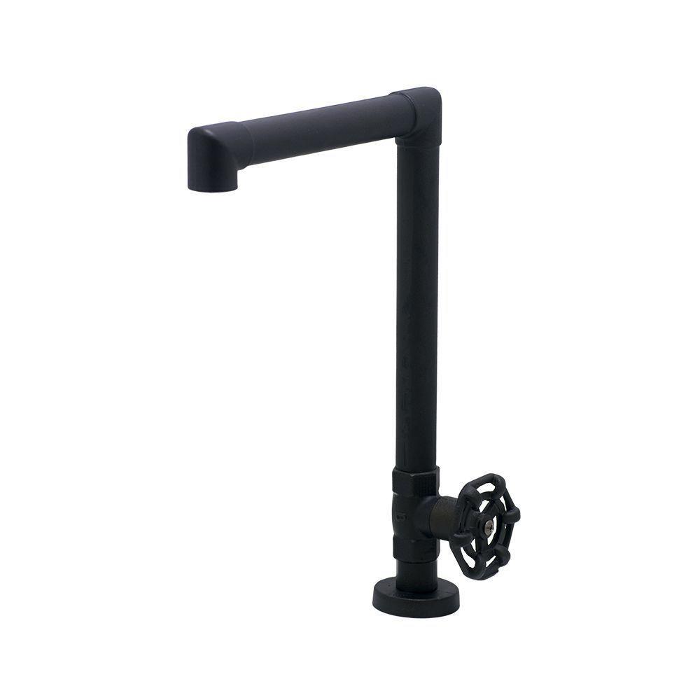 Torneira Pia Lavatório Banheiro Industrial Rustica Mesa Bancada Preto Fosco Metal Luxo - 1