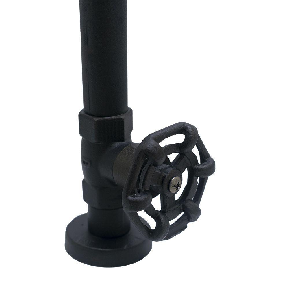 Torneira Pia Lavatório Banheiro Industrial Rustica Mesa Bancada Preto Fosco Metal Luxo - 2