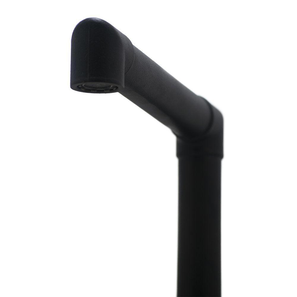 Torneira Pia Lavatório Banheiro Industrial Rustica Mesa Bancada Preto Fosco Metal Luxo - 3