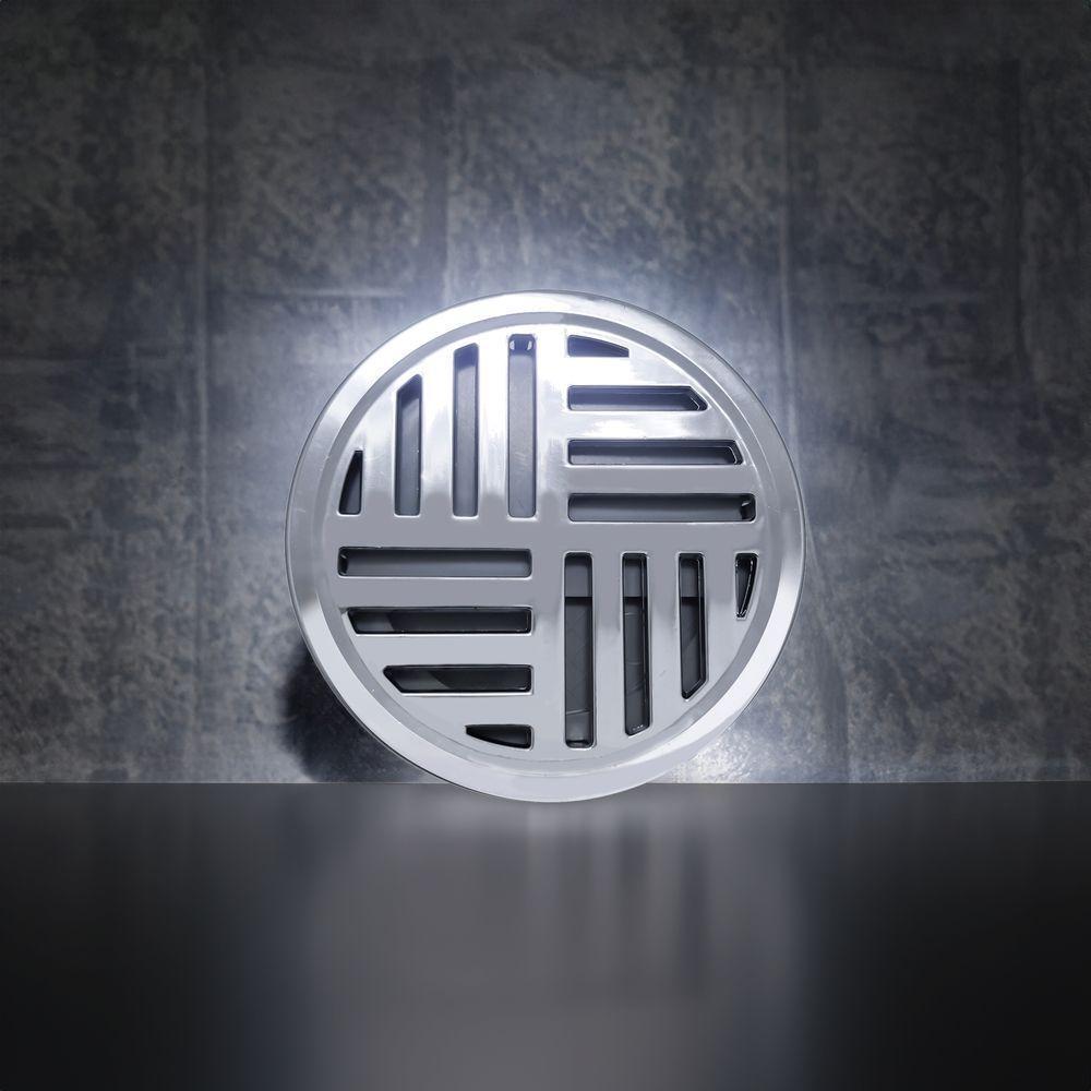 Ralo Grelha Anti-inseto Automático Inteligente Redondo 10x10cm Banheiro Lavatório Cromado Abs - 2