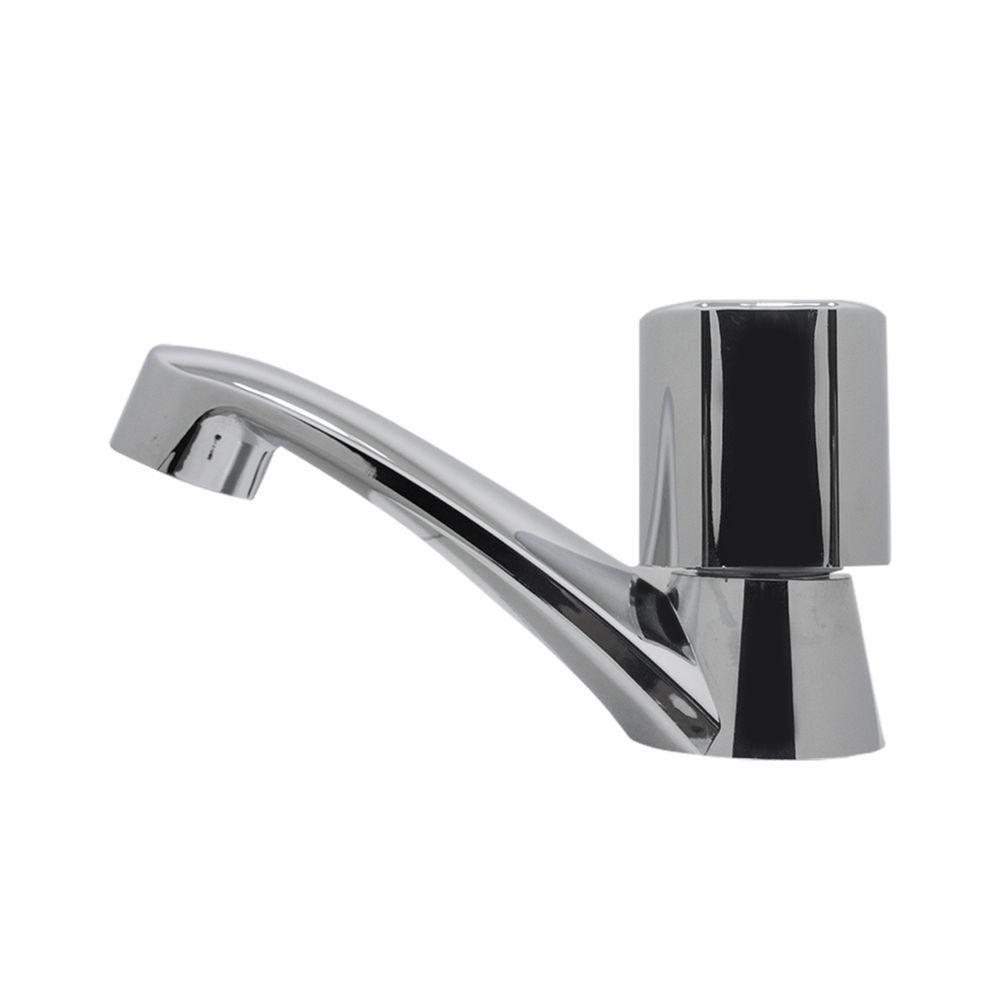 Torneira Pia Banheiro Lavatório Mesa Bancada Cuba Embutida Cromado 1/4 De Volta Abs - 2