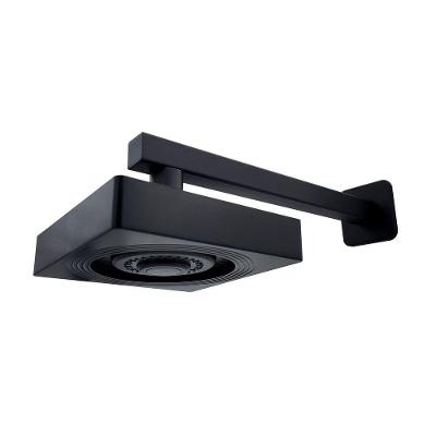Chuveiro Ducha Autolimpante Quadrado Preto Fosco Articulável Solar Ou Gás Metal Luxo