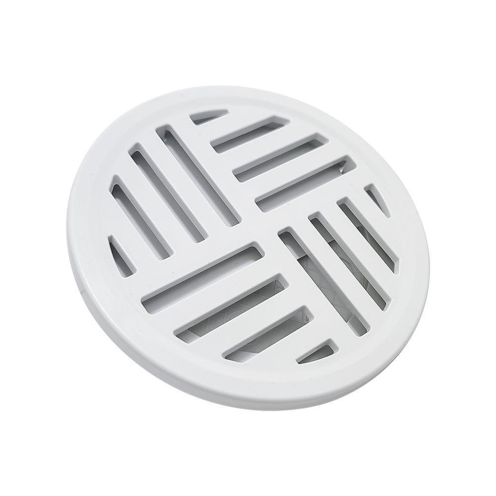 Ralo Grelha Anti-inseto Automático Inteligente Redondo 10x10cm Banheiro Lavatório Branco Abs - 1