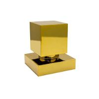 Kit 2 Acabamentos Registro Quadrado Dourado Brilhante Padrão Deca Metal Luxo - 5