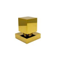 Kit 2 Acabamentos Registro Quadrado Dourado Brilhante Padrão Deca Metal Luxo - 6